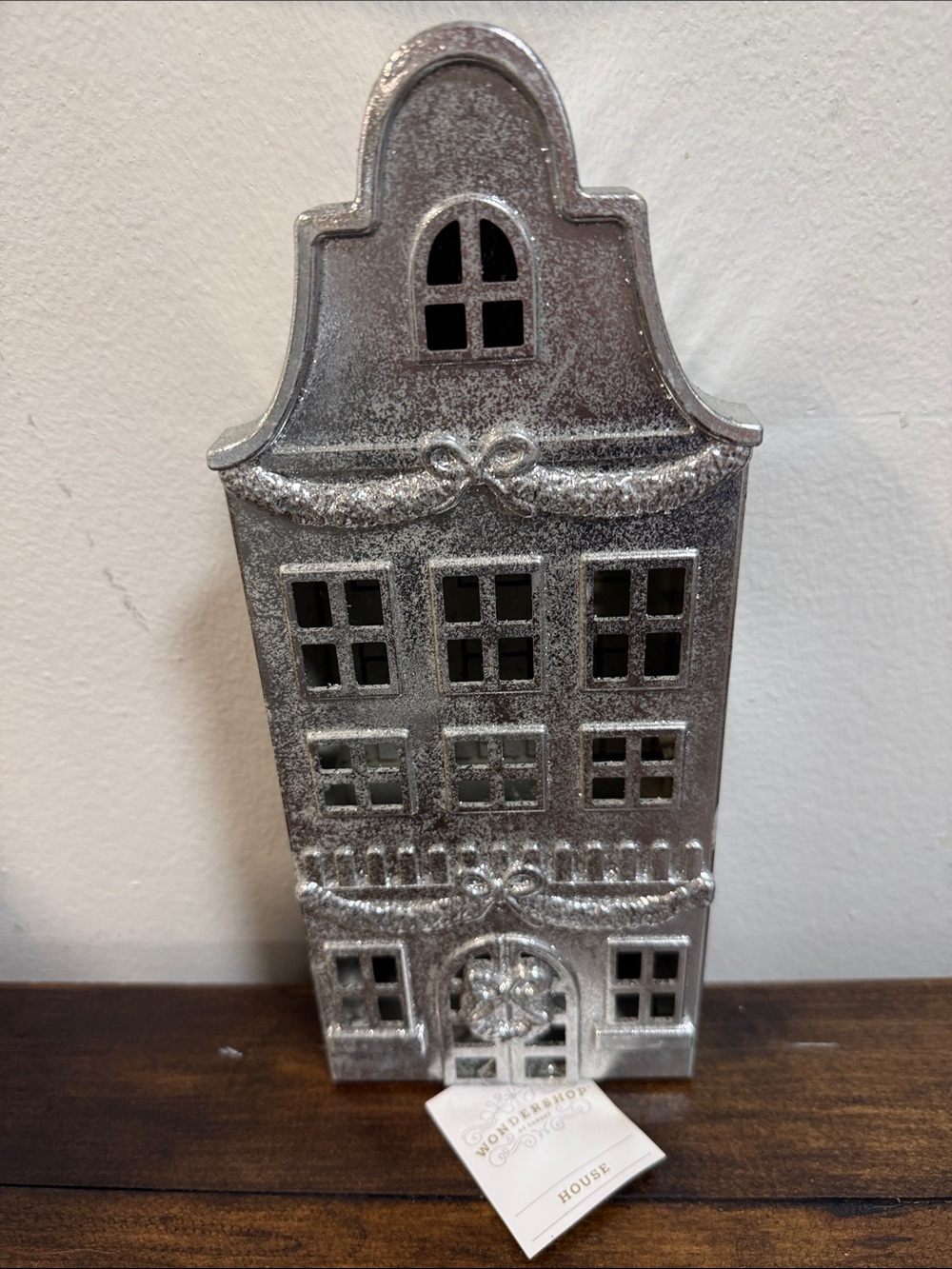 Wondershop Silver Metallic Decorative House Figurines (4)